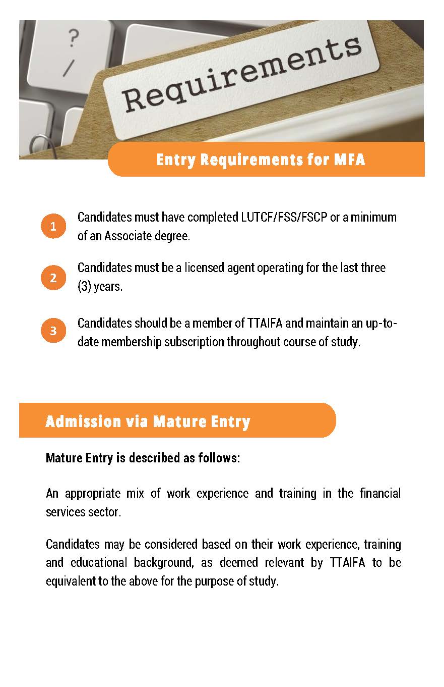 MFA - Trinidad and Tobago Association of Insurance and Financial Advisors